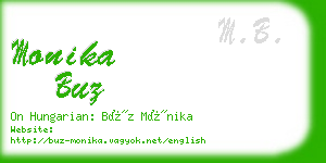 monika buz business card